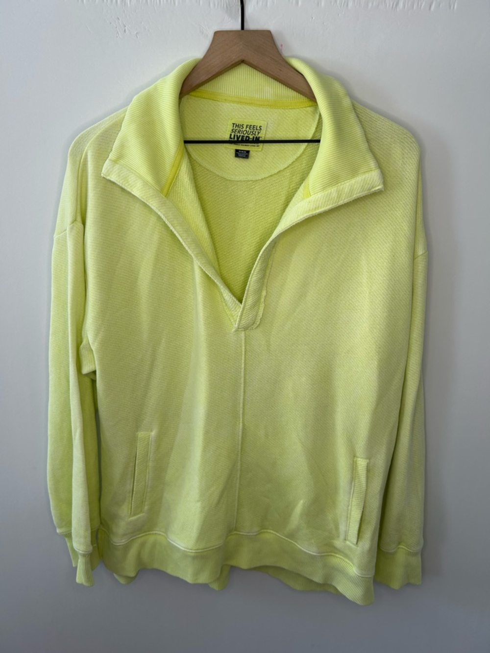 American Eagle Neon This Feels Seriously Lived In Oversized Sweatshirt, Medium - Picture 4 of 10